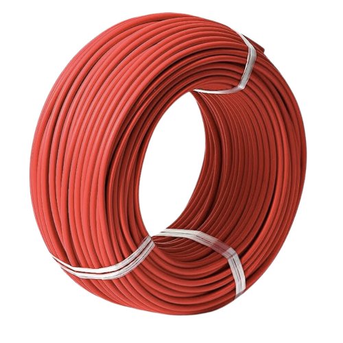 No. 4 Solar PV Double Insulated Red Wire Carisol-Red - No. 4 Awg - per ft.