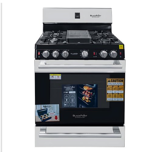 30 in. Gas Stove Blackpoint-BP030E-SIL-ITALIANO