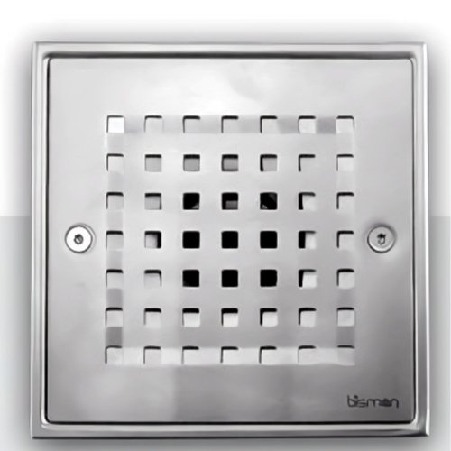 5 3-4 X 5 3-4 in. Square Center Floor Drain Bisman-BMFD166S