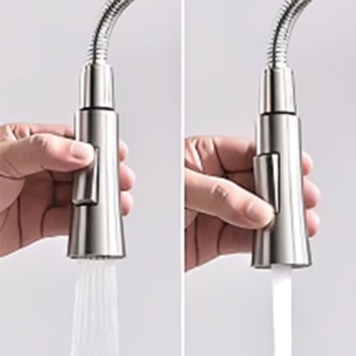 13.58 in Kitchen Mixer with Pull Out Spray Bisman-BMKF006 SS
