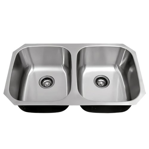 8 X 18 X 31.25 in. Single Bowl Stainless Steel Undermount Kitchen Sink Browns-BRUE208
