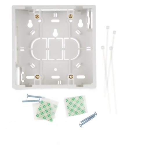 50 mm x 50 mm PVC Wall Switch Box Carisol-Electrical 2 x 2 Surface Mount White