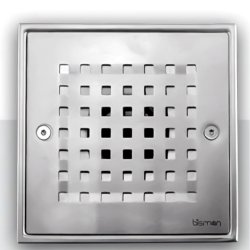 5 3-4 X 5 3-4 in. Square Center Floor Drain Bisman-BMFD166S