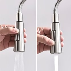 13.58 in Kitchen Mixer with Pull Out Spray Bisman-BMKF006 SS