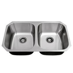 8 X 18 X 31.25 in. Single Bowl Stainless Steel Undermount Kitchen Sink Browns-BRUE208