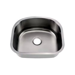 9 X 21 X 23-1-4 in. Single Bowl Stainless Steel Undermount Kitchen Sink Browns-BRUS307-2