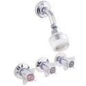 10 in. Basic and Brass Series Bath and Shower Mixer Set Ez-Flo-10494N