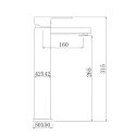 12 in.  Single Handle Basin Faucet Bisman-BMLF 011 MB