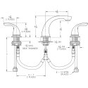 7 in Impression Series Widespread Basin Mixer Ez-Flo-10192