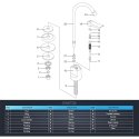 8.5 in Basic and Brass Series Glass Filter Mixer  Ez-Flo-10896LF