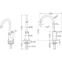 8.5 in Basic and Brass Series Glass Filter Mixer  Ez-Flo-10896LF