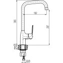 11.0 in. Single Lever Kitchen Mixer  Bisman-BMKF005CP