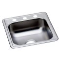 6 X 17 X 21 in. Single Bowl Stainless Steel Drop-In Kitchen Sink Browns-BM25226