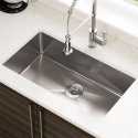 9 X 30 X 18 in. Handmade Single Bowl UM Square SS Kitchen Sink Bisman-BM30189