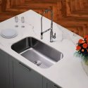 9 X 30 X 18 in. Single Bowl UM Stainless Steel Kitchen Sink Bisman-BMUS401